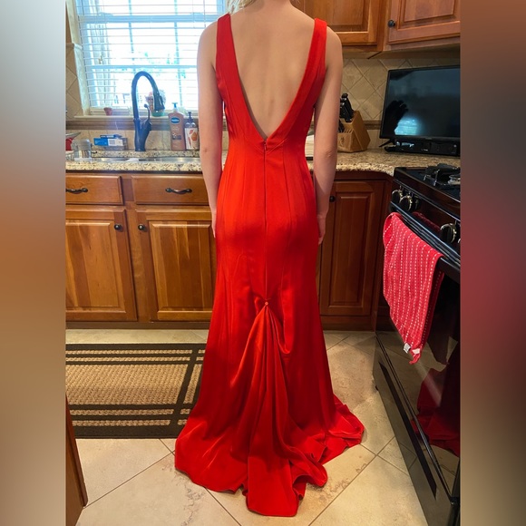 Let’s Red Ball Gown/Prom Dress size S - Picture 9 of 11